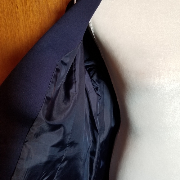 Susan Graver Style Navy Blue Lined Jacket Sz M - Picture 8 of 8